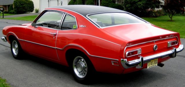 1973 Red Ford Maverick Coupe