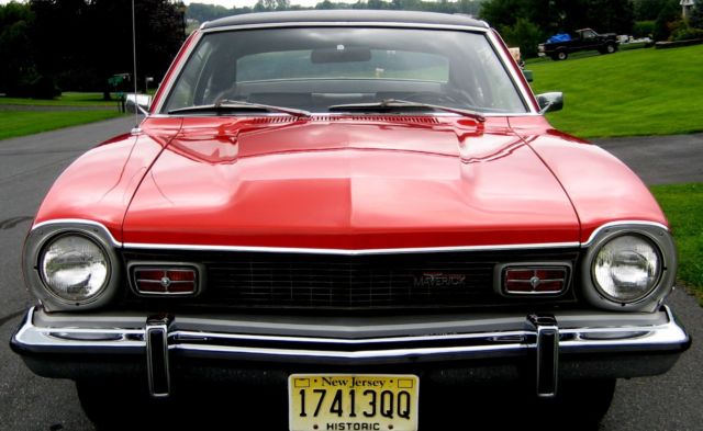 1973 Red Ford Maverick Coupe