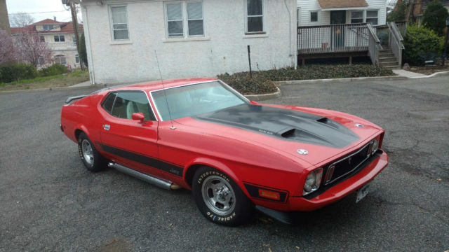 1973 Red and Black Ford Mustang Fastback