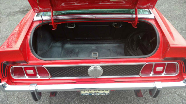 1973 Red and Black Ford Mustang Fastback