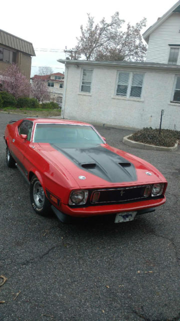 1973 Red and Black Ford Mustang Fastback