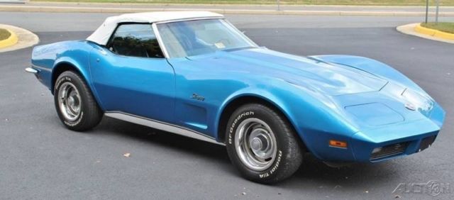 1973 Blue Chevrolet Corvette