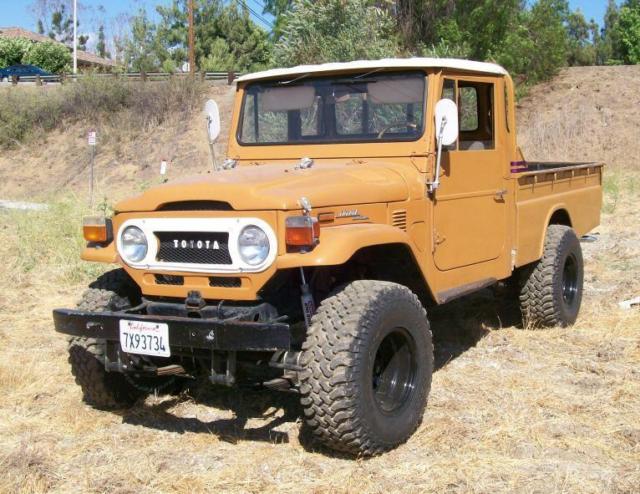1973 Orange Toyota Land Cruiser Standard Cab Pickup
