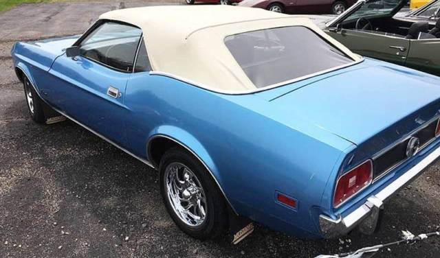 1973 Blue Ford Mustang Convertible