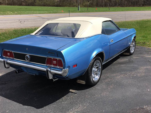 1973 Blue Ford Mustang Convertible