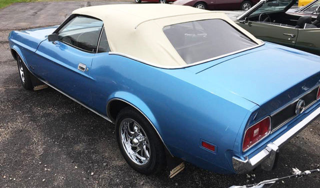 1973 Blue Ford Mustang Convertible