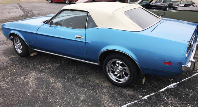 1973 Blue Ford Mustang Convertible