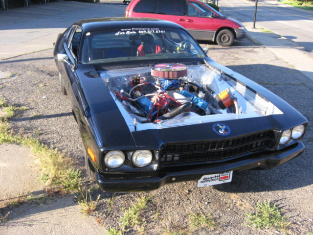 1973 BLACK BLUE PEARL Plymouth Road Runner FAST 