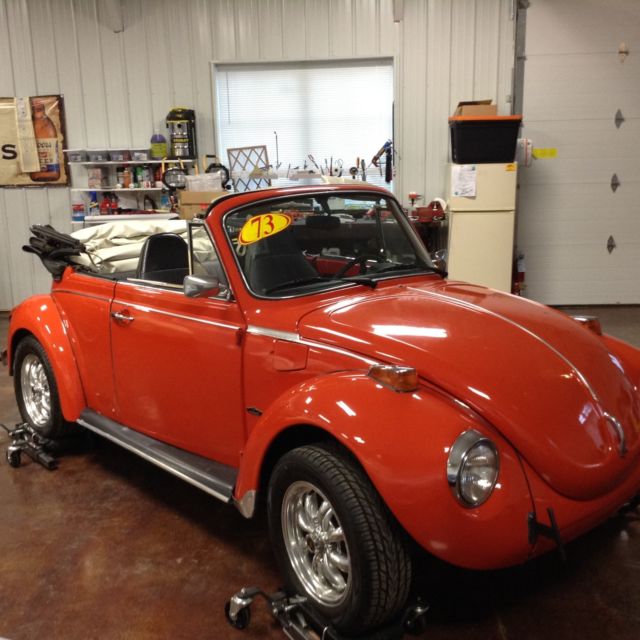 1973 Orange Volkswagen Beetle - Classic Convertible