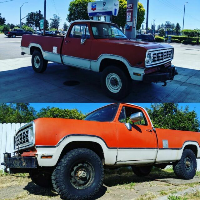 1973 Orange Dodge Power Wagon Single cab long bed