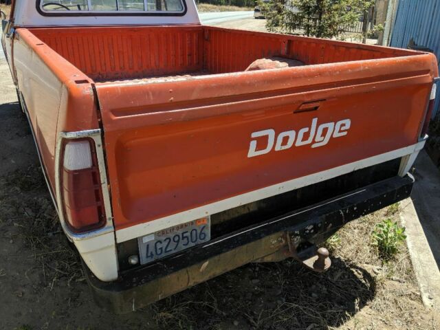 1973 Orange Dodge Power Wagon Single cab long bed
