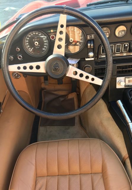 1973 Signal Red Jaguar E-Type Convertible