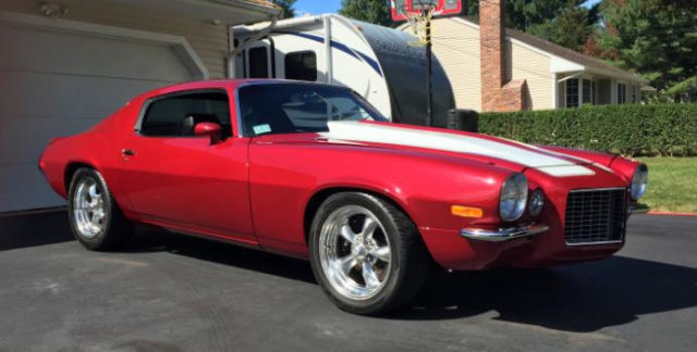 1973 Maroon Chevrolet Camaro Sedan
