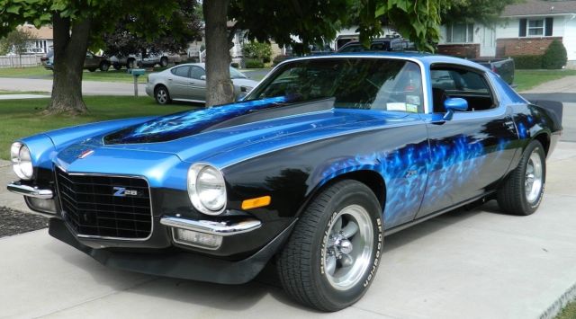 1973 Blue Chevrolet Camaro Coupe