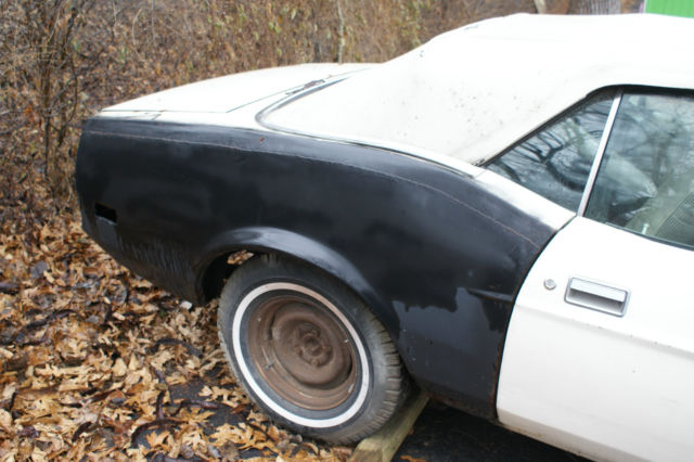 1973 White Ford Mustang Convertible