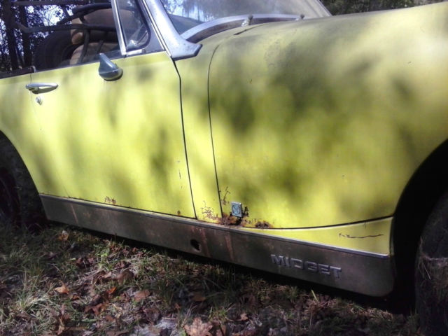 1974 Yellow & Blue MG Midget Convertible