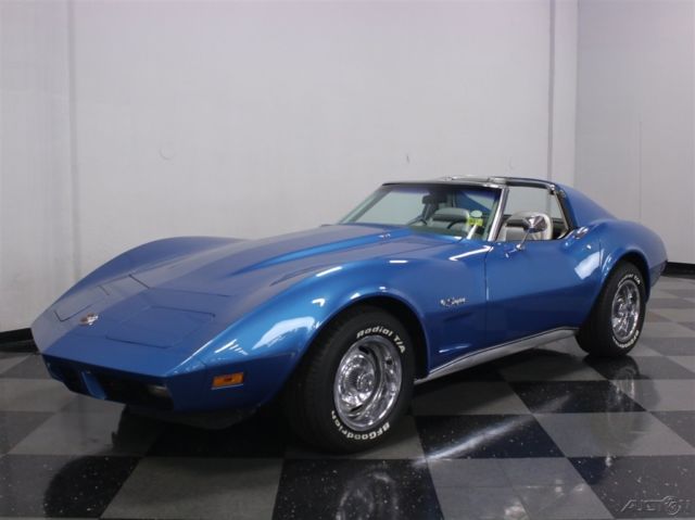 1974 Blue Chevrolet Corvette