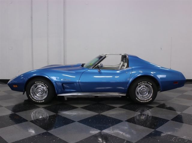 1974 Blue Chevrolet Corvette
