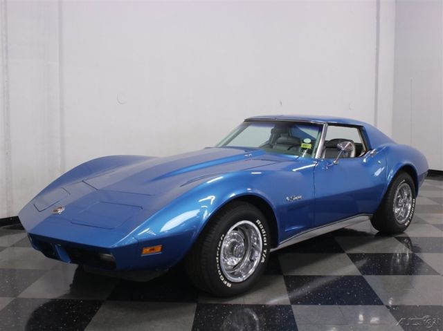 1974 Blue Chevrolet Corvette