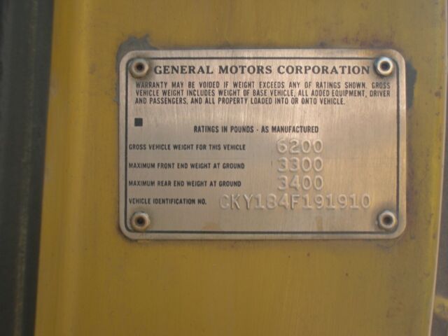 1974 Yellow Chevrolet Blazer Convertible