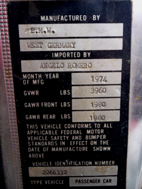 1974 Fjord Blue BMW E9 3.0 CSI