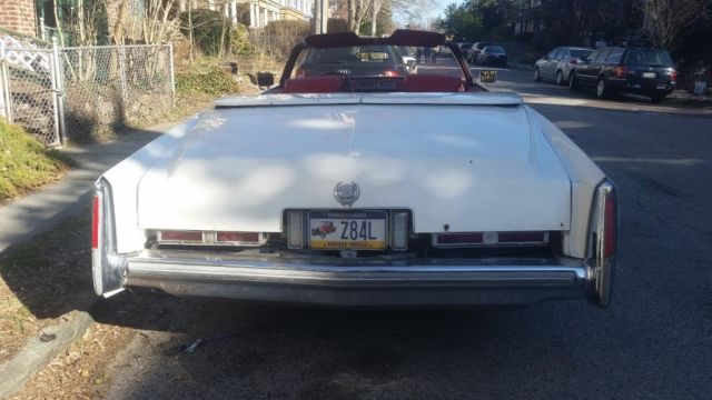 1974 White Cadillac Eldorado Convertible