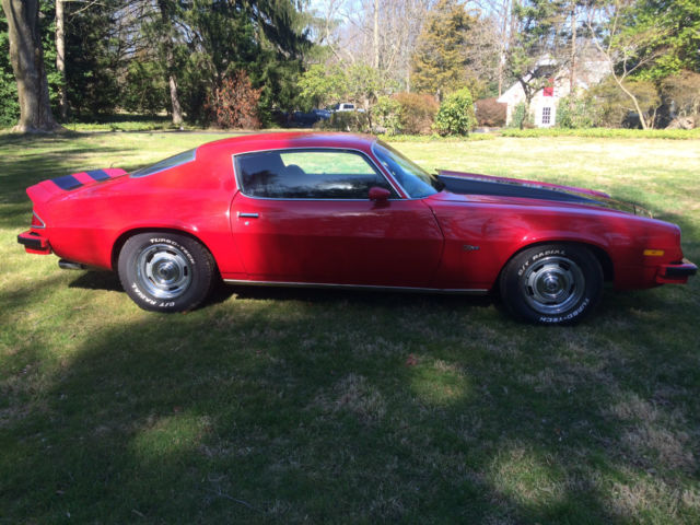 1974 red Chevrolet Camaro
