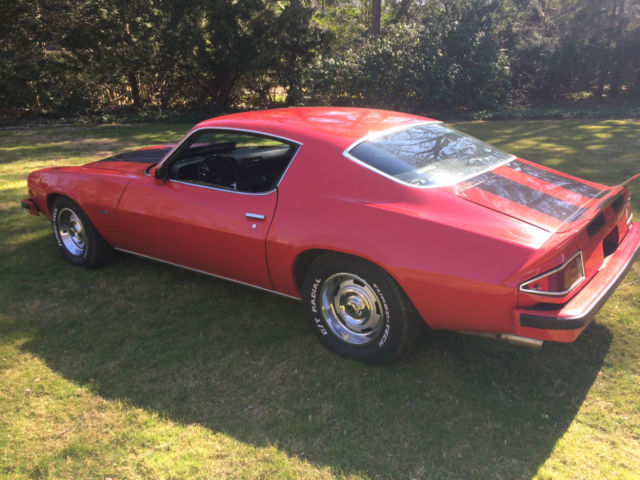 1974 red Chevrolet Camaro