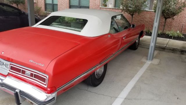 1974 Red Chevrolet Caprice Convertible