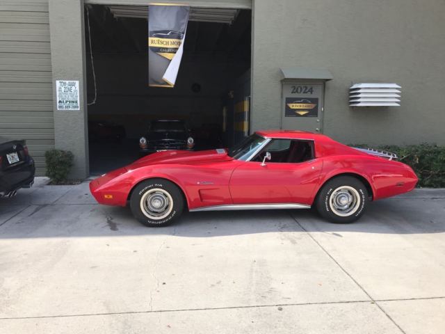 1974 red Chevrolet Corvette