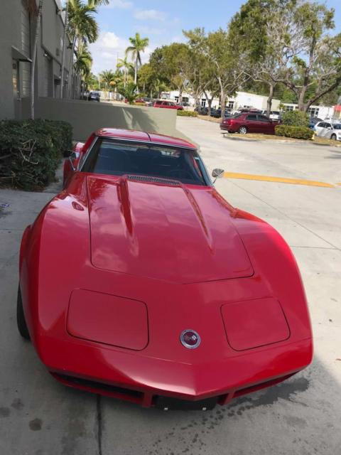 1974 red Chevrolet Corvette