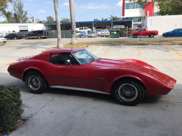 1974 red Chevrolet Corvette