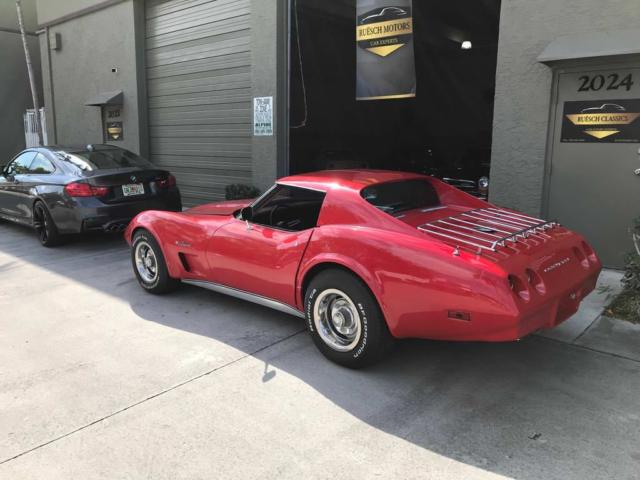 1974 red Chevrolet Corvette