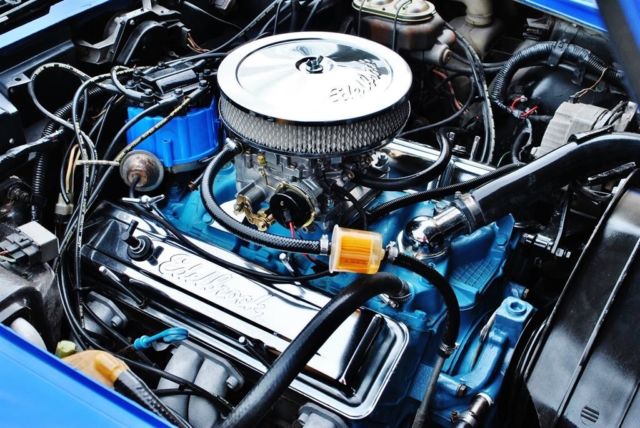 1974 Blue Chevrolet Corvette --