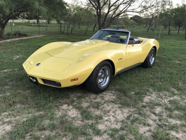 1974 Yellow Chevrolet Corvette Convertible