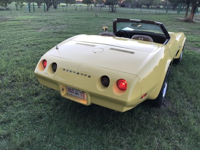 1974 Yellow Chevrolet Corvette Convertible