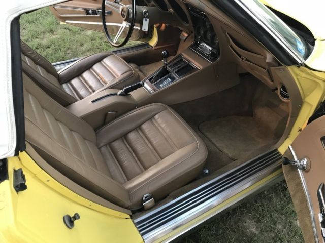 1974 Yellow Chevrolet Corvette Convertible