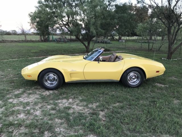 1974 Yellow Chevrolet Corvette Convertible