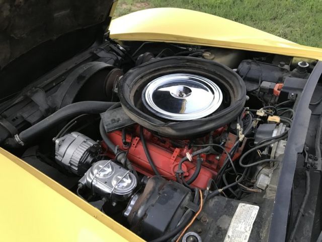 1974 Yellow Chevrolet Corvette Convertible
