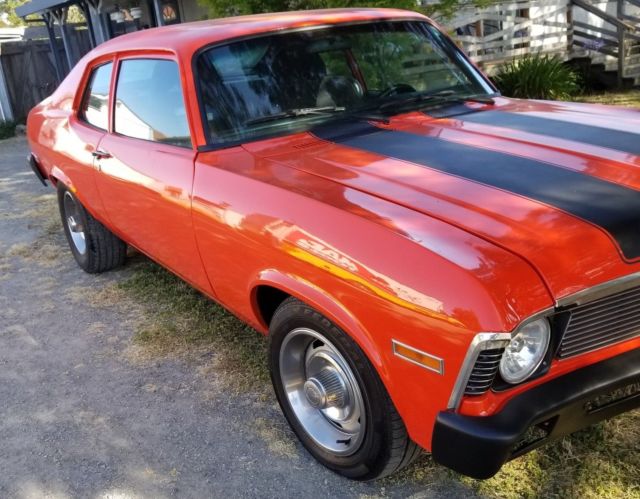 1974 Orange Chevrolet Nova Sedan
