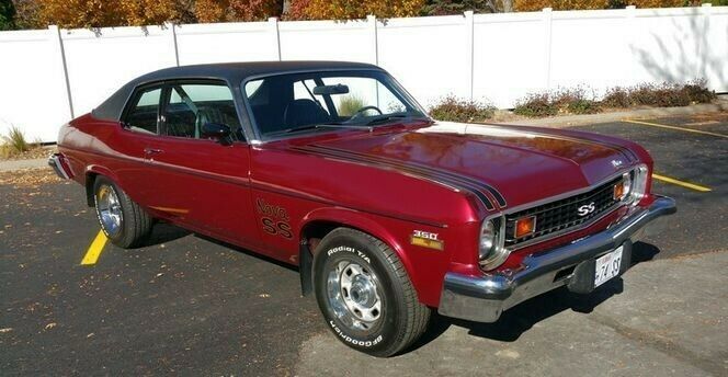 1974 Red Chevrolet Nova Coupe
