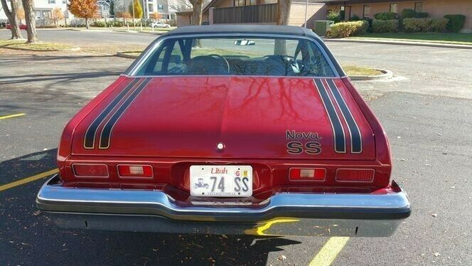 1974 Red Chevrolet Nova Coupe