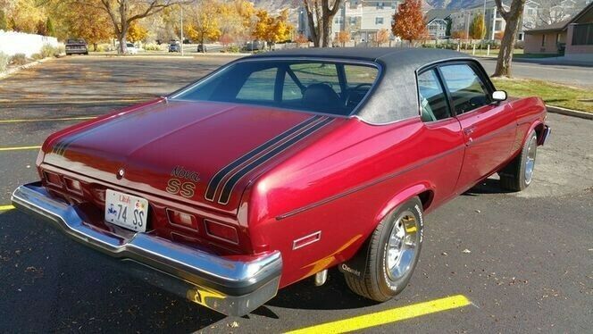 1974 Red Chevrolet Nova Coupe