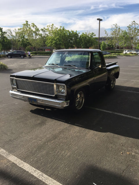 1974 Black Chevrolet C-10 Stepside regular cab