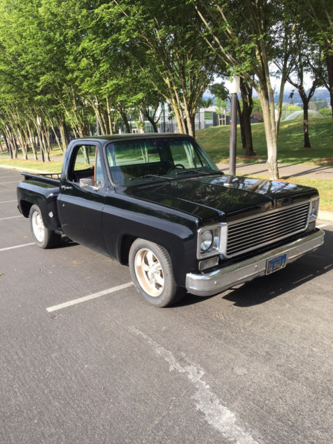 1974 Black Chevrolet C-10 Stepside regular cab