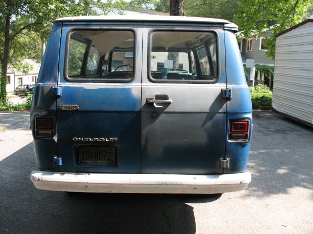 1974 Blue Chevrolet G20 Van Extended Passenger Van