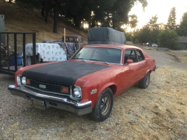 1974 Red Chevrolet Nova Coupe