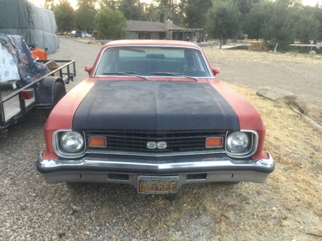 1974 Red Chevrolet Nova Coupe