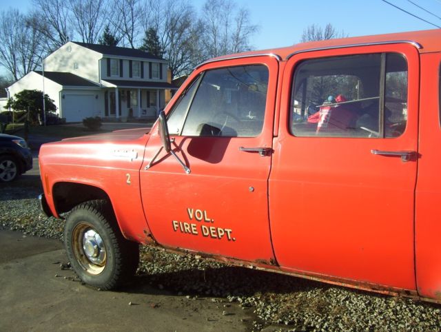 1974 Red Chevrolet Suburban Sedan