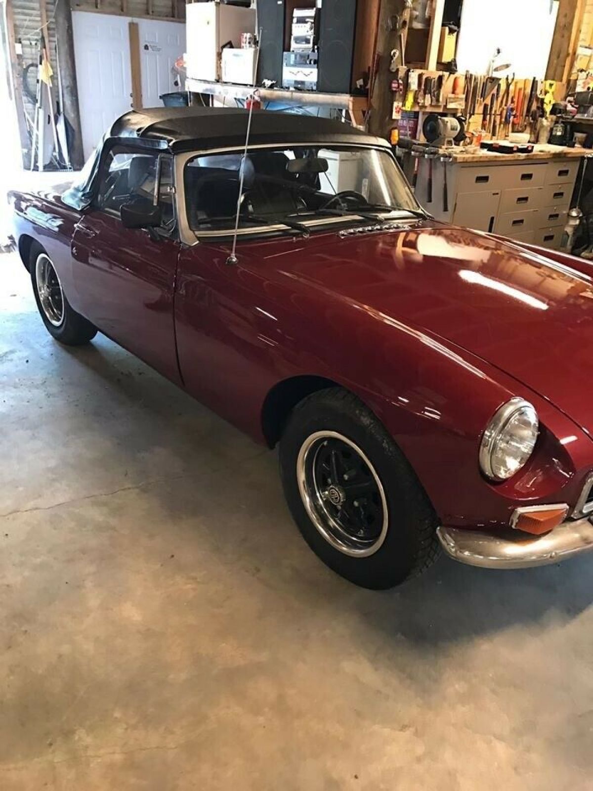 1974 Maroon MG MGB Convertible